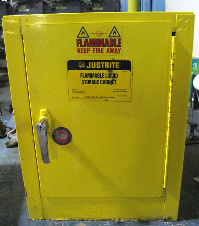 JUSTRITE hazardous waste cabinet,
